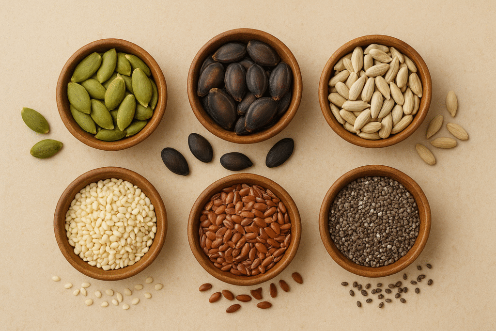 6 sementes que aumenta seu consumo de proteína ChatGPT Image 30 De Out. De 2025 16 08 44 1024x683