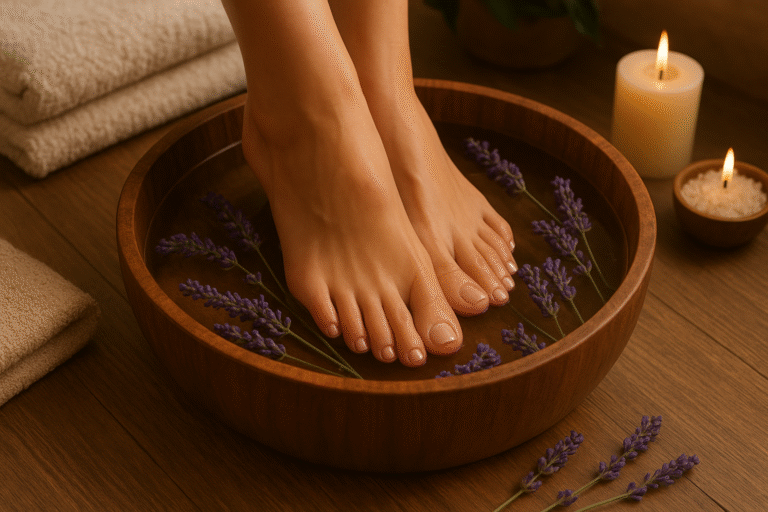 Escalda-pés Detox Relaxante com argila verde e lavanda beneficios do escalda pes