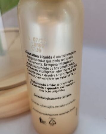 Queratina líquida Siàge: reconstrói os fios da Eudora resenha da queratina liquida siáge