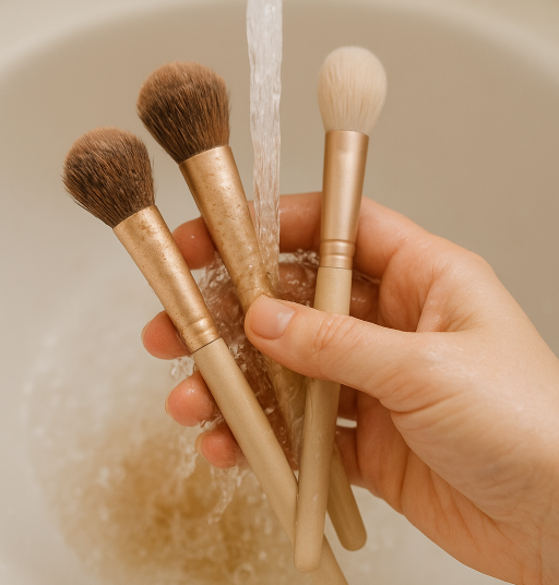frequencia em lavar pincel de maquiagem