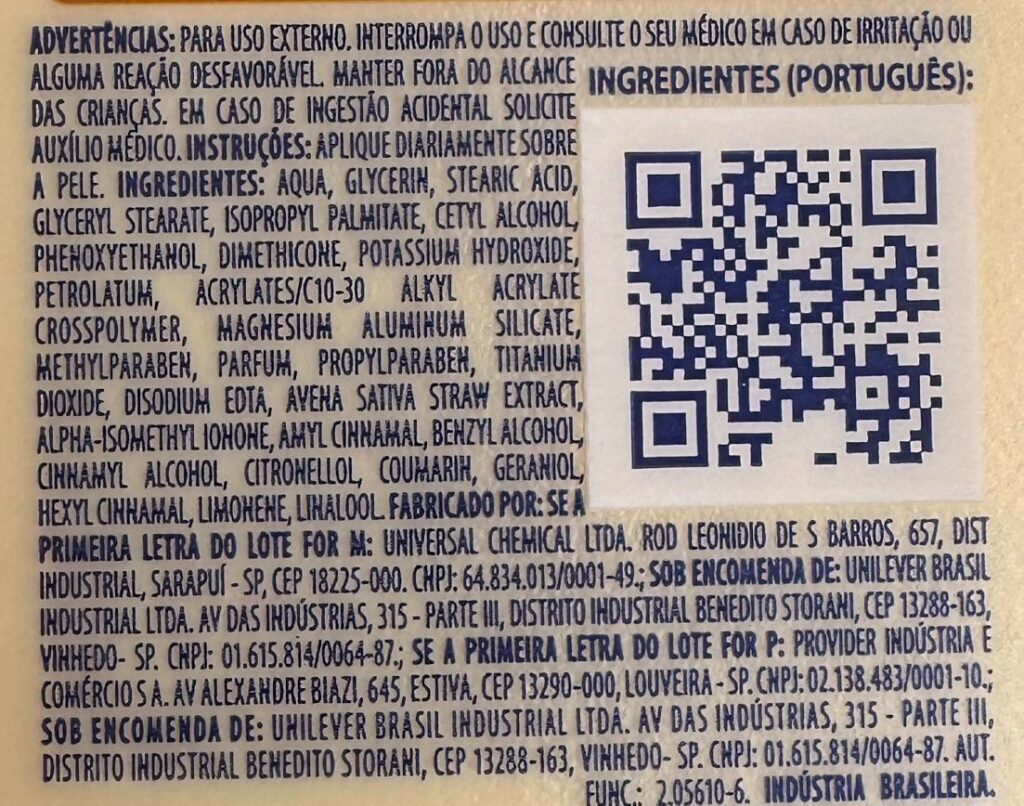 Resenha creme corporal Vasenol Nutrição Componentes Vasenol Nutricao 1024x806
