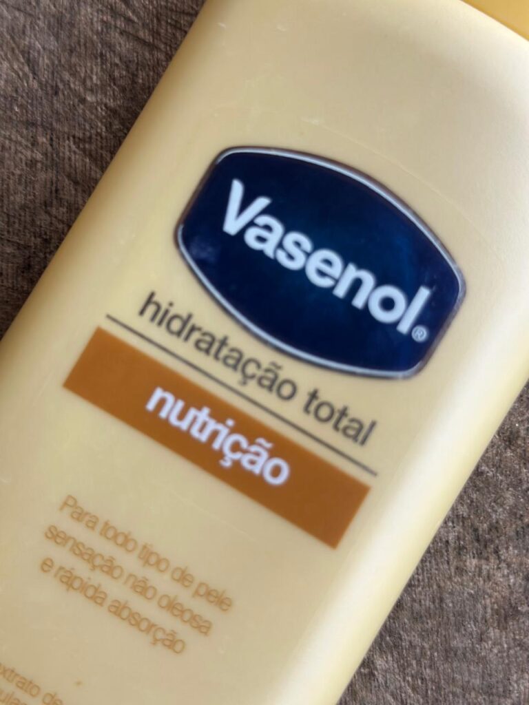 Resenha creme corporal Vasenol Nutrição como hidratar a pele