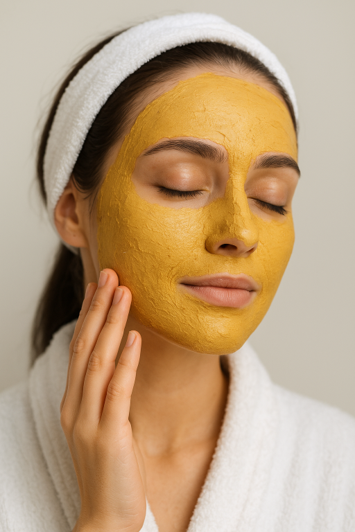 argila dourada clareia pele