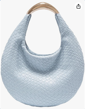 Bolsas de Couro Trançado clássico que voltou com tudo bolsa couro trançado azul