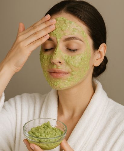 mascara de abacate vitaminas